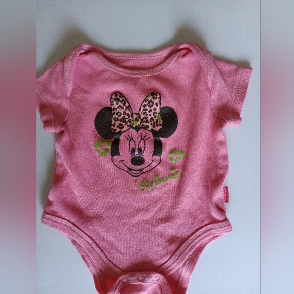 Disney Baby's Sparkle Minnie Pink Onesie - Picture 1 of 3